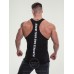 Gym Panel Stringer Vest men’s Running Bodybuilding Fitness Beach Gym Wear shh stringer- Black M-stringer-011